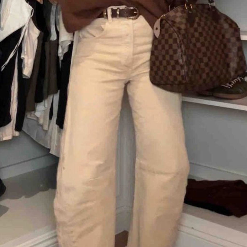 Citizens Of Humanity Barrel Leg Pants In Cream